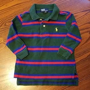 Green Striped Polo by Ralph Lauren